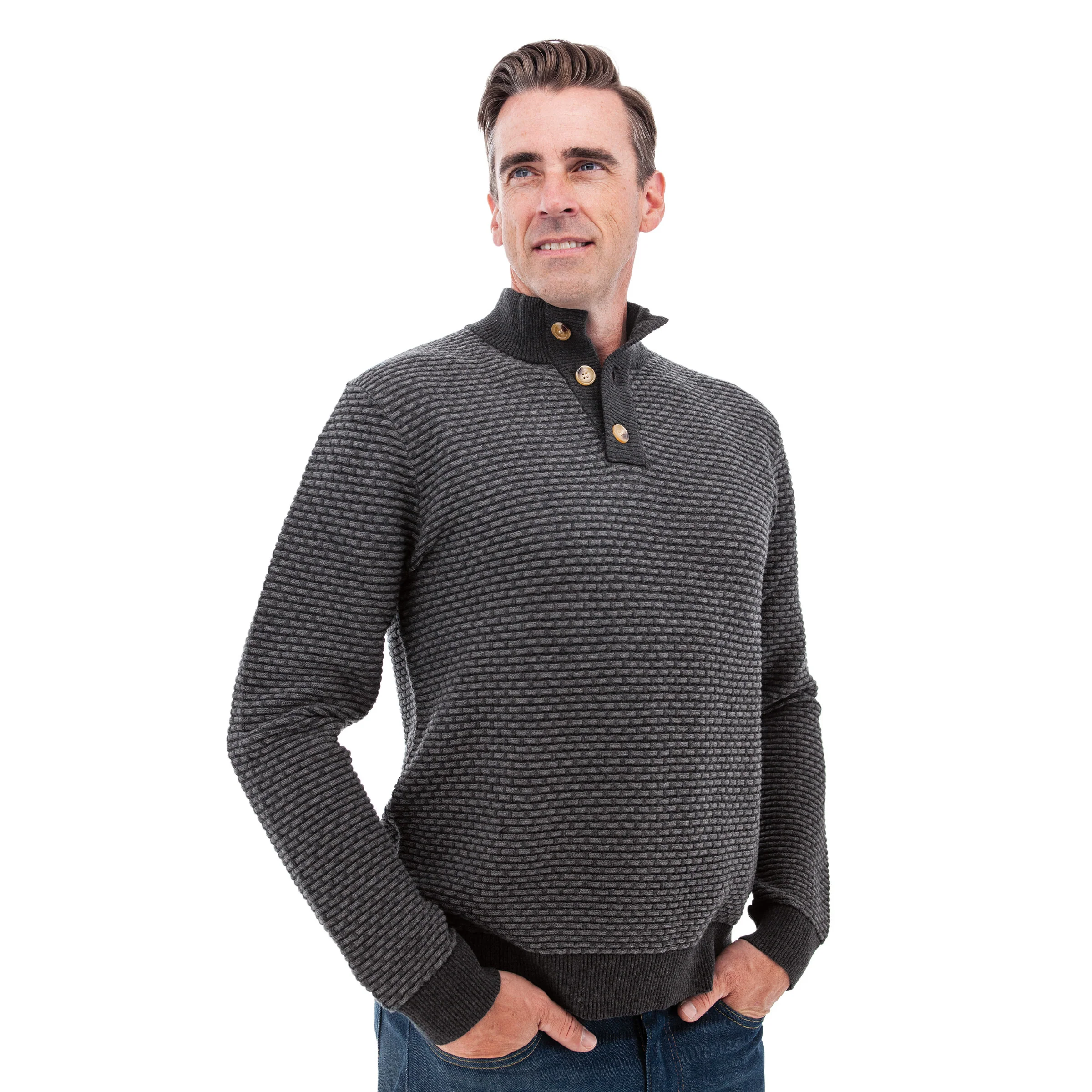 Cody Two Tone Textured Pullover - E068630 - Image 3