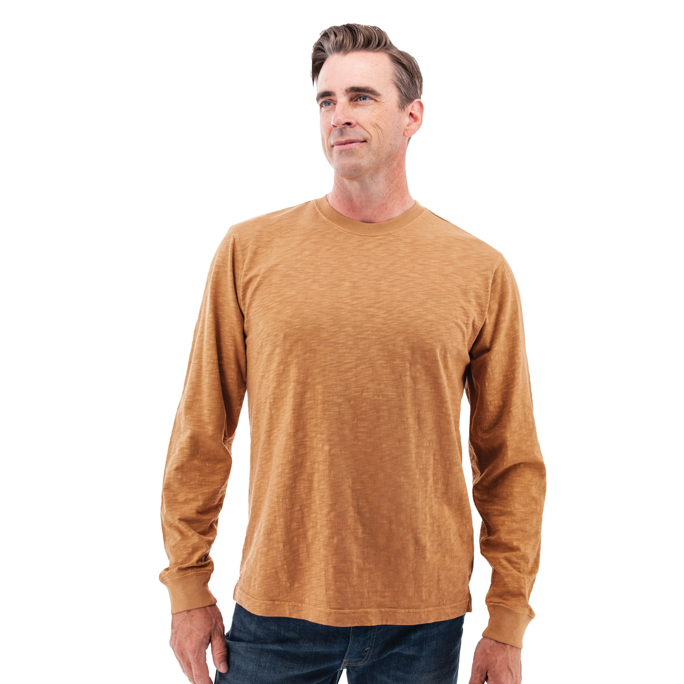 Kayce Organic Long Sleeve Crewneck T-Shirt - D17964 - Image 5