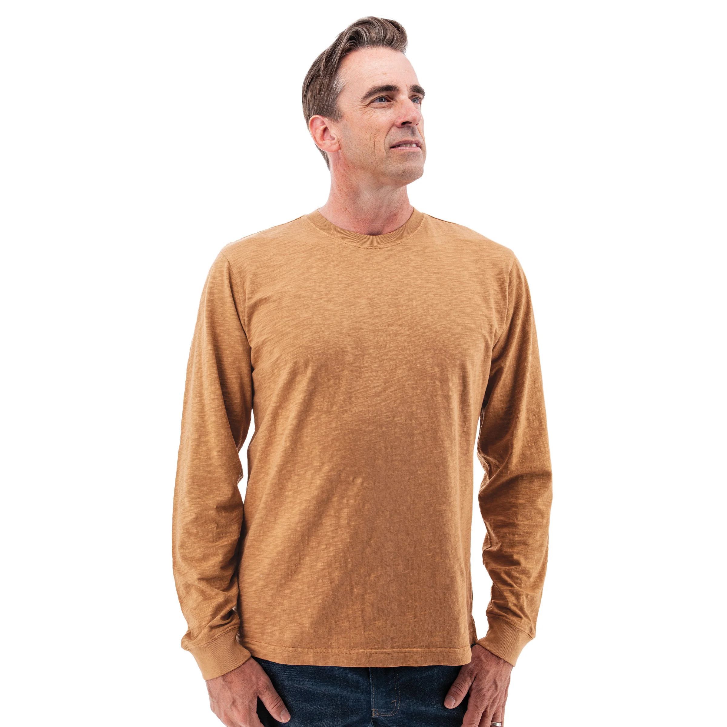 Kayce Organic Long Sleeve Crewneck T-Shirt - D17964 - Image 7