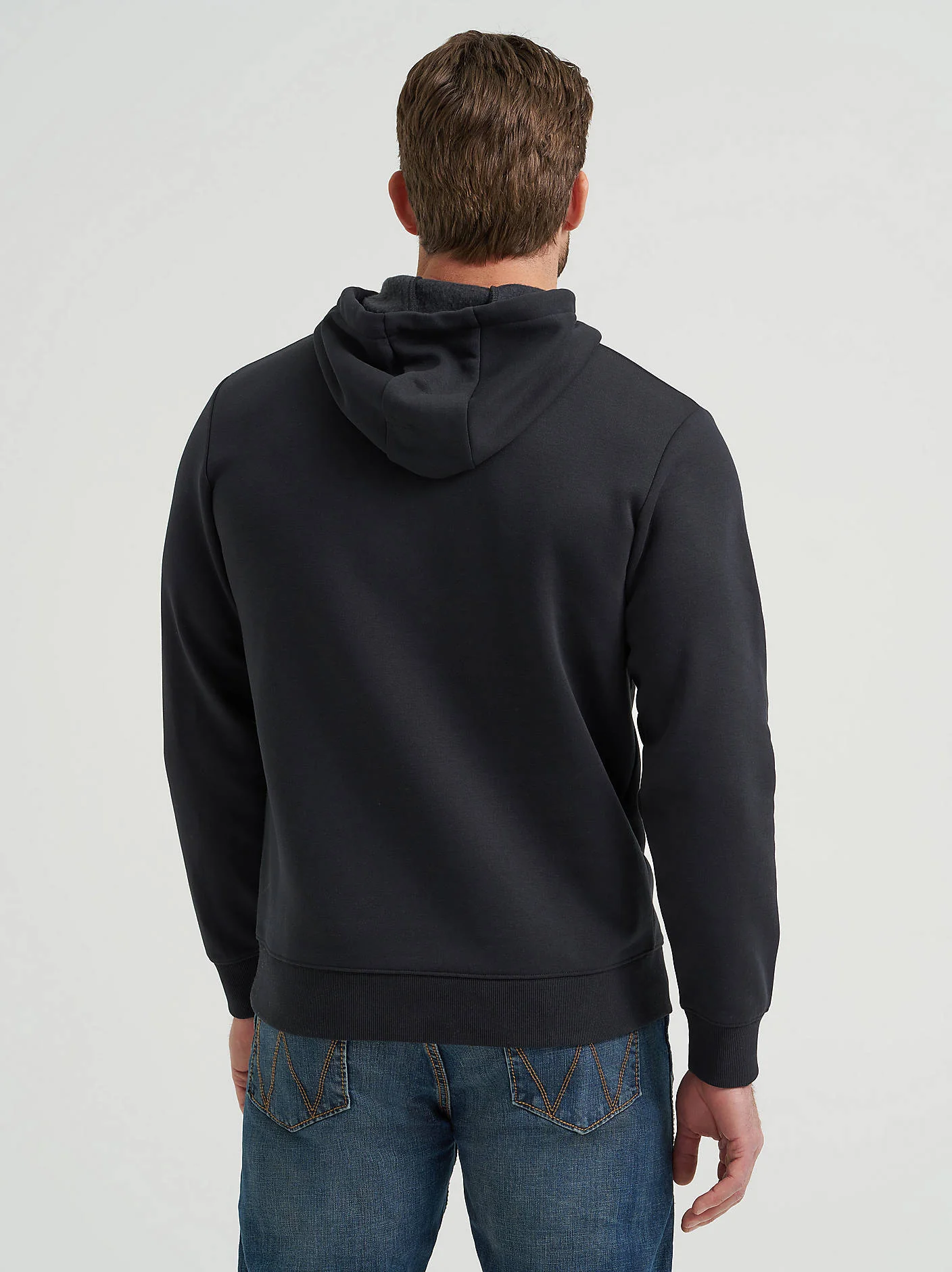 Men's Wrangler® Rope Logo Hoodie - Jet Black - 112365736 - Image 3