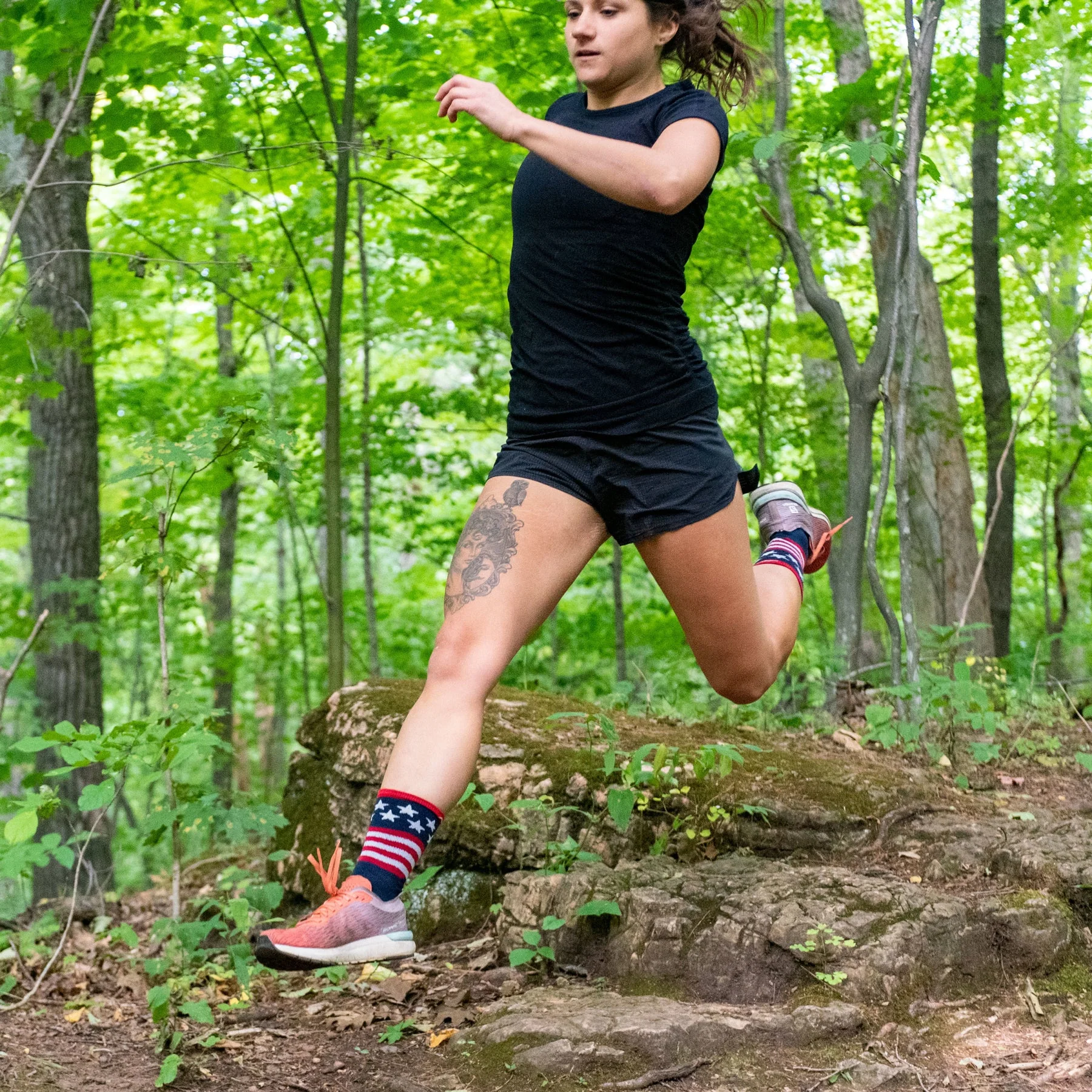 Men's Patriot Micro Crew Ultra-Lightweight Running Sock - 1037 - Image 4