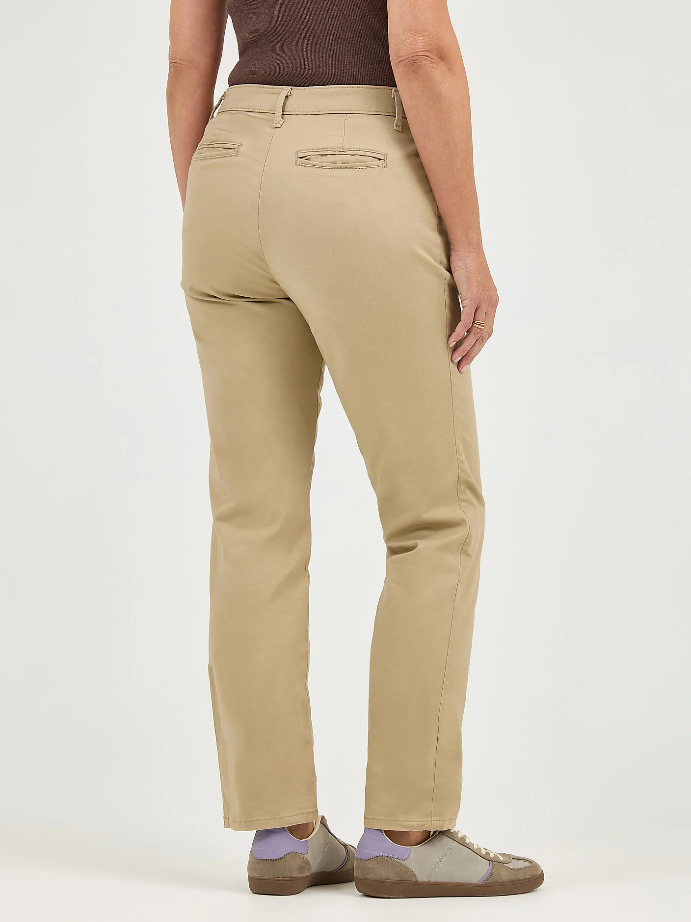 Women’s Wrinkle Free Relaxed Fit Straight Leg Pant - Flax - 463-7578 - Image 3